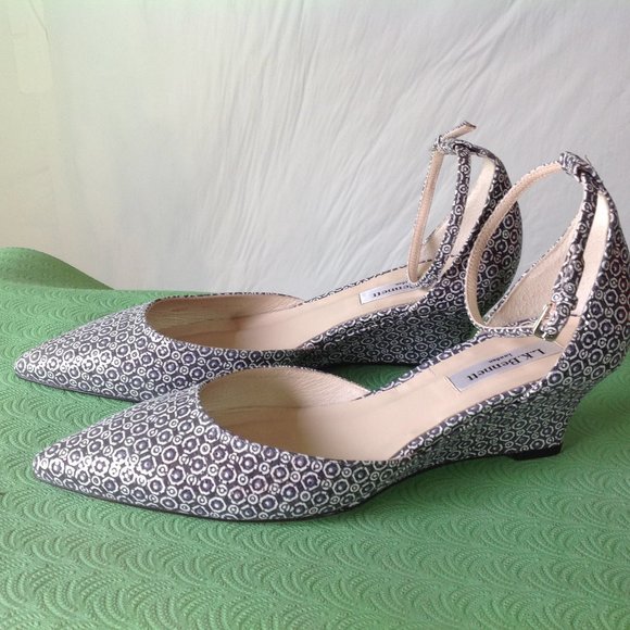 LK Bennett Shoes - LK Bennett wedge pumps in geometric print 40